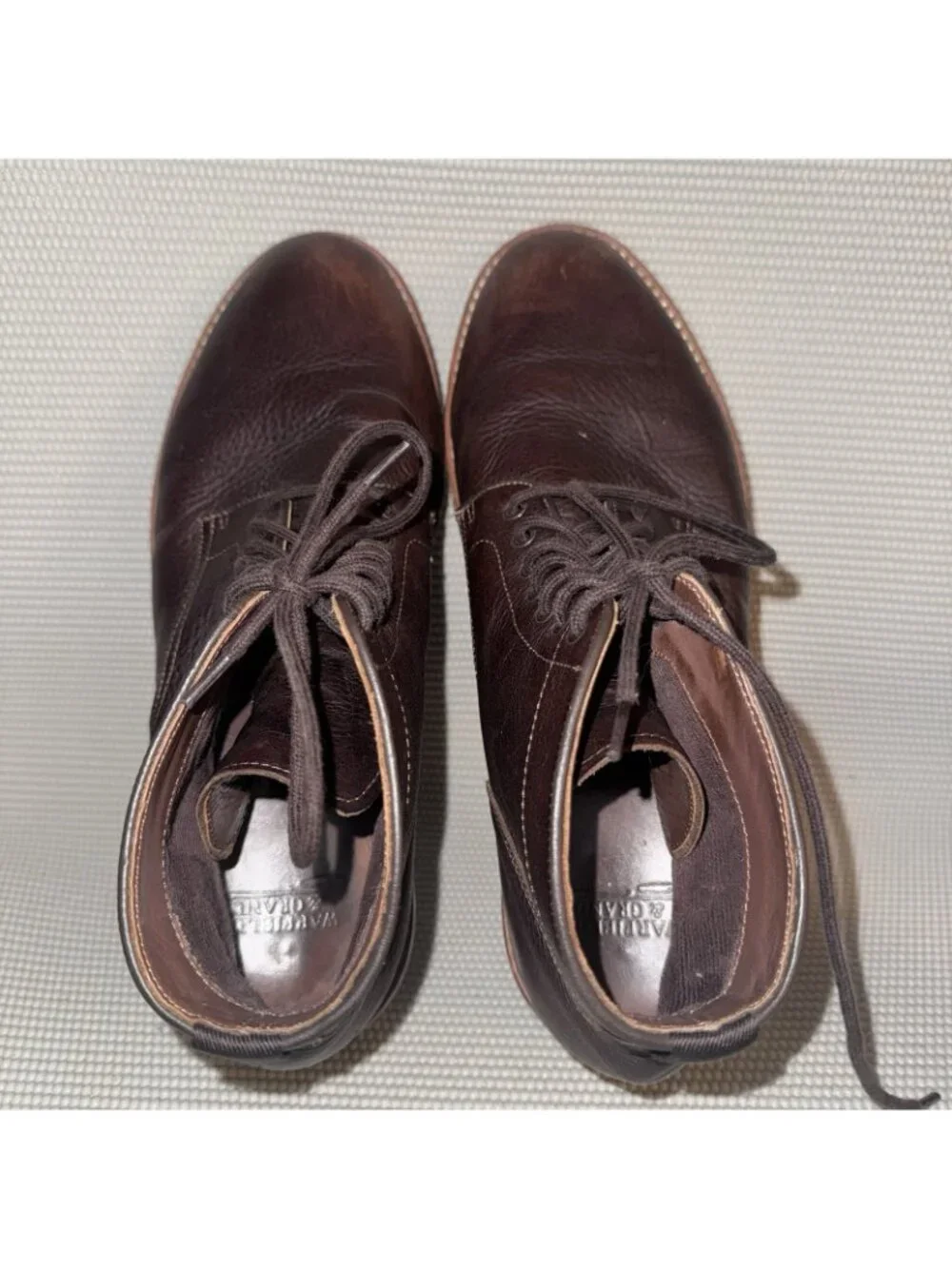 Warfield & Grand Fletch Brown Leather Dress Business Chukka Boots Mens Size 11.5